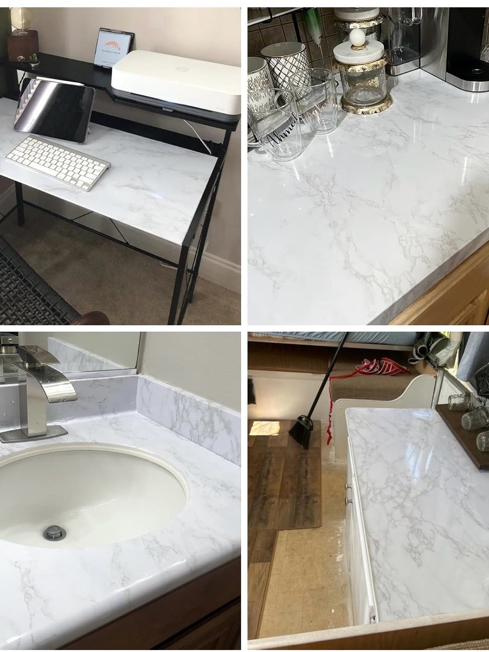 Gray & White Marble Peel and Stick Wallpaper